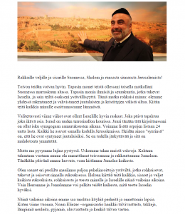 Rakkaille veljille ja sisarille Suomessa 1