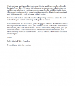 Rakkaille veljille ja sisarille Suomessa 2